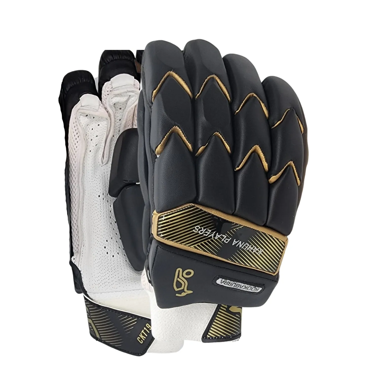 Kookaburrat Batting Gloves, Kahuna Players Cricket Batting Gloves, Golden Black, Adult RH