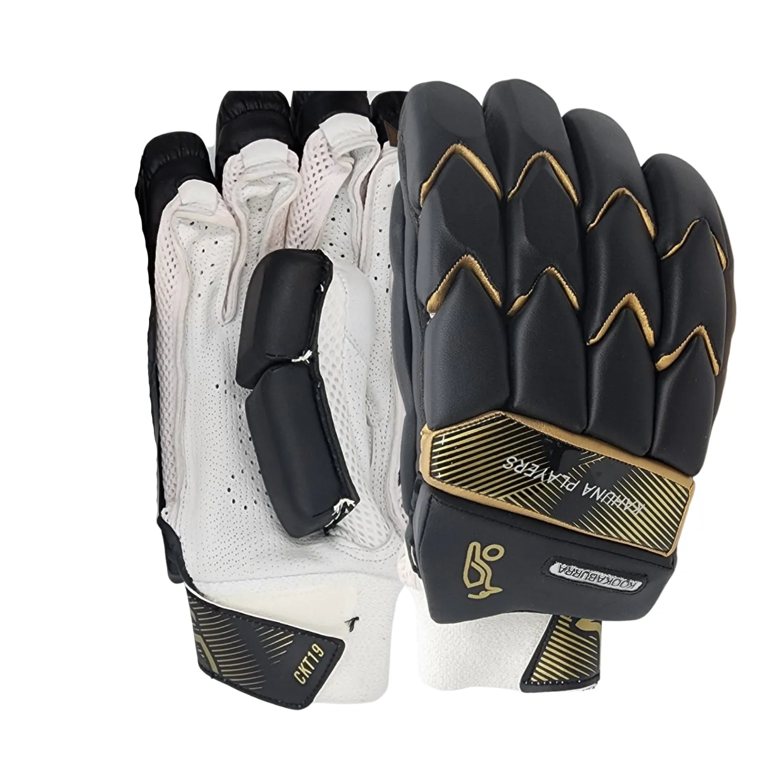 Kookaburrat Batting Gloves, Kahuna Players Cricket Batting Gloves, Golden Black, Adult RH