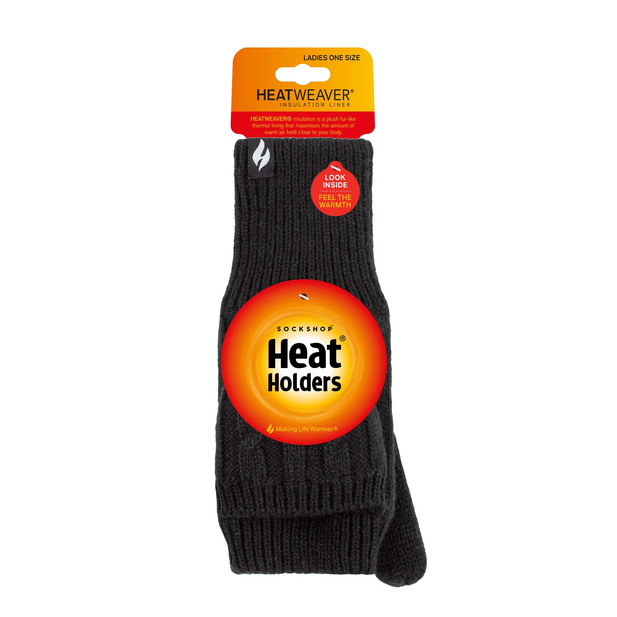 Ladies Ash Converter Mittens - Black