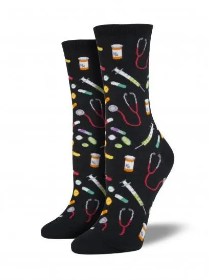 Ladies Meds Graphic Socks