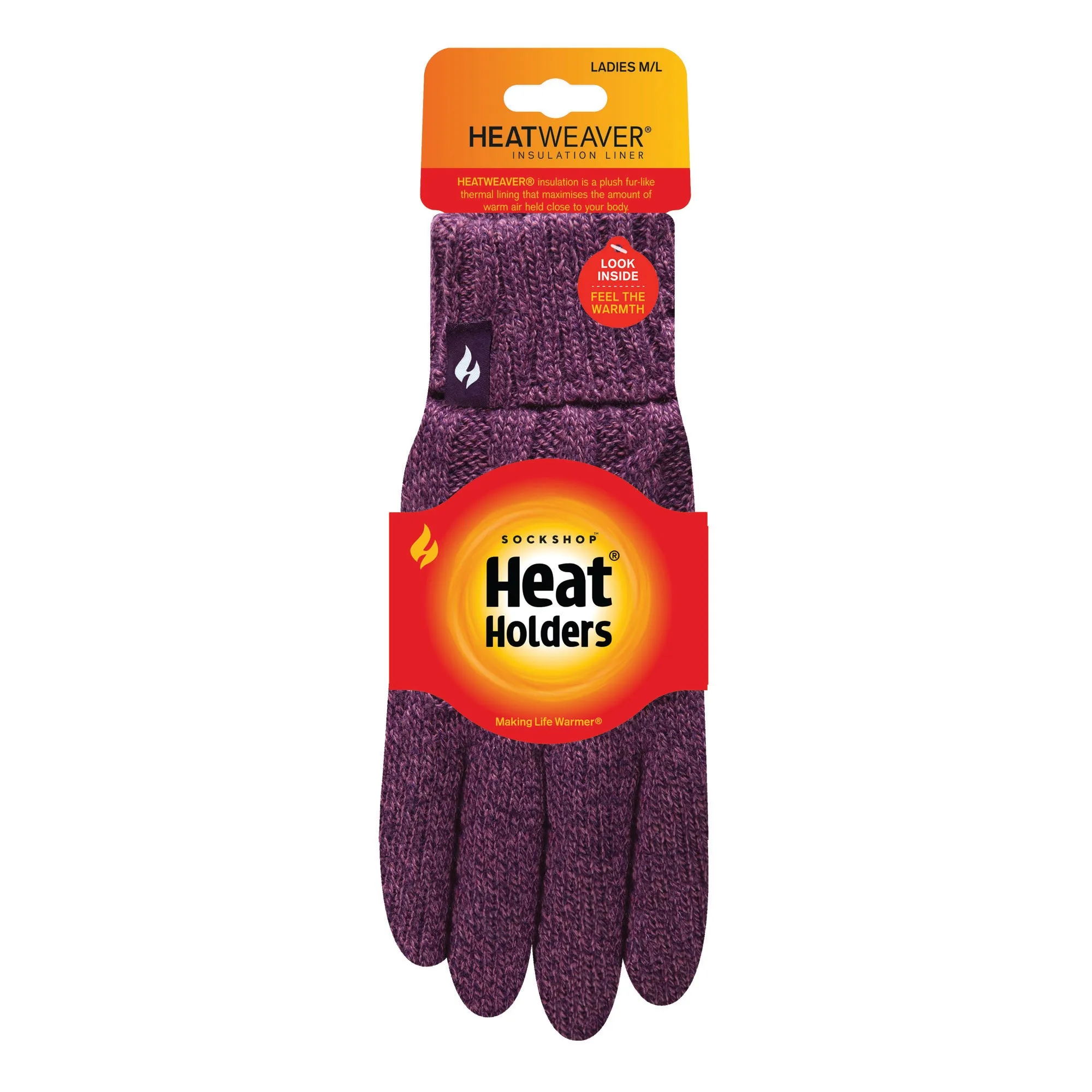 Ladies Original Thermal Gloves - Purple Twist