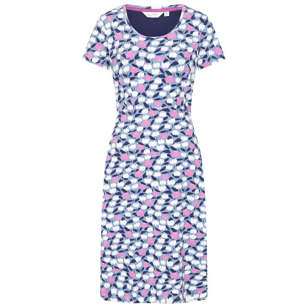 Lazy Jacks Clothing - Printed Dress Bud Pink