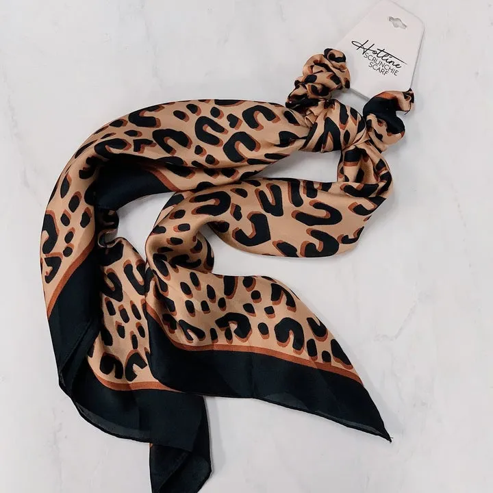 Leopard Scrunchie Scarf (two colors)