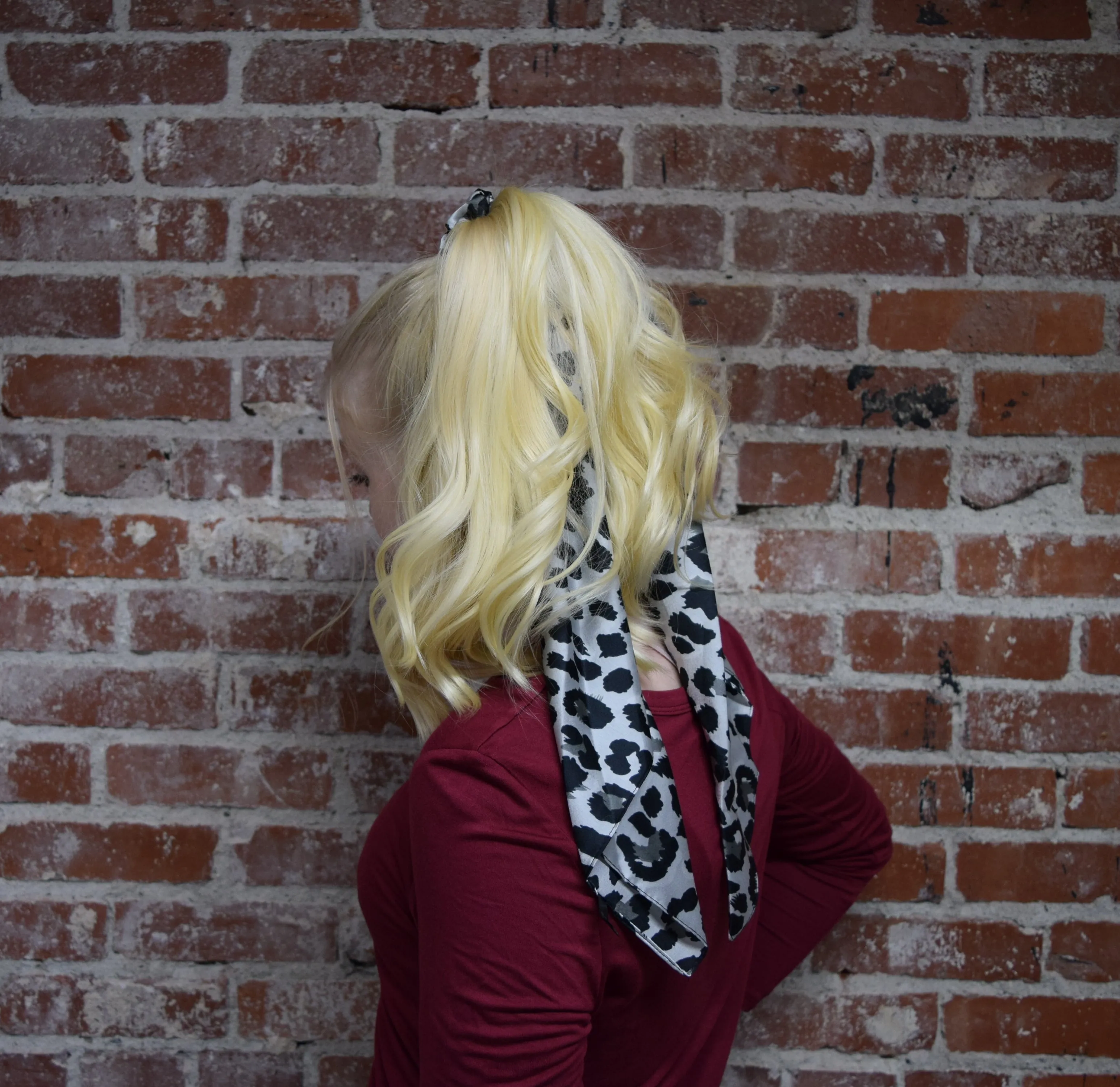 Leopard Scrunchie Scarf (two colors)