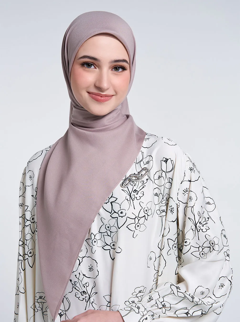 LIGHT VOILE SCARF PLAIN OAT BEIGE