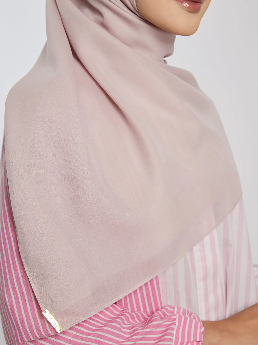 LIGHT VOILE SCARF PLAIN PINK SALT