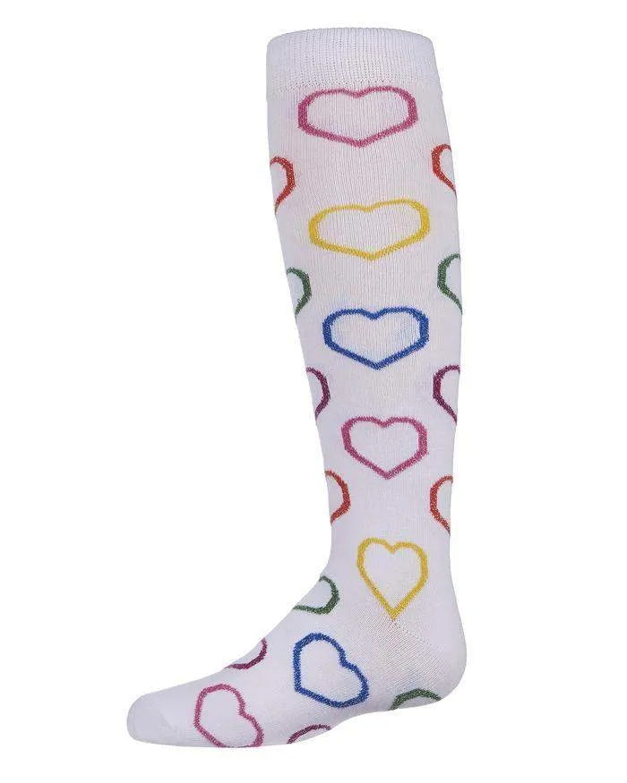 MeMoi Dazzling Hearts Knee-High Socks Style: MKF-7054