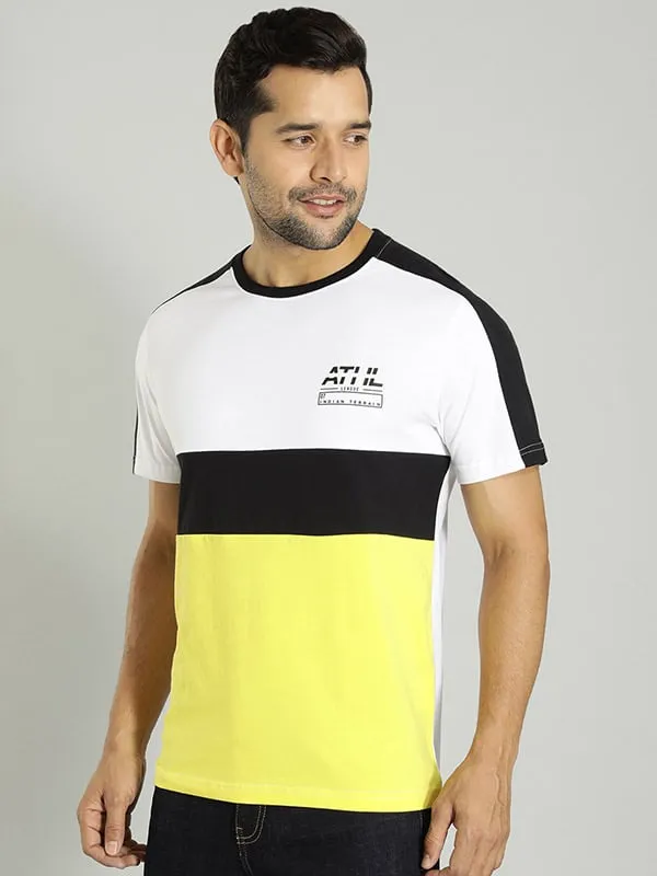 Men Color Block Crew Neck T-Shirt