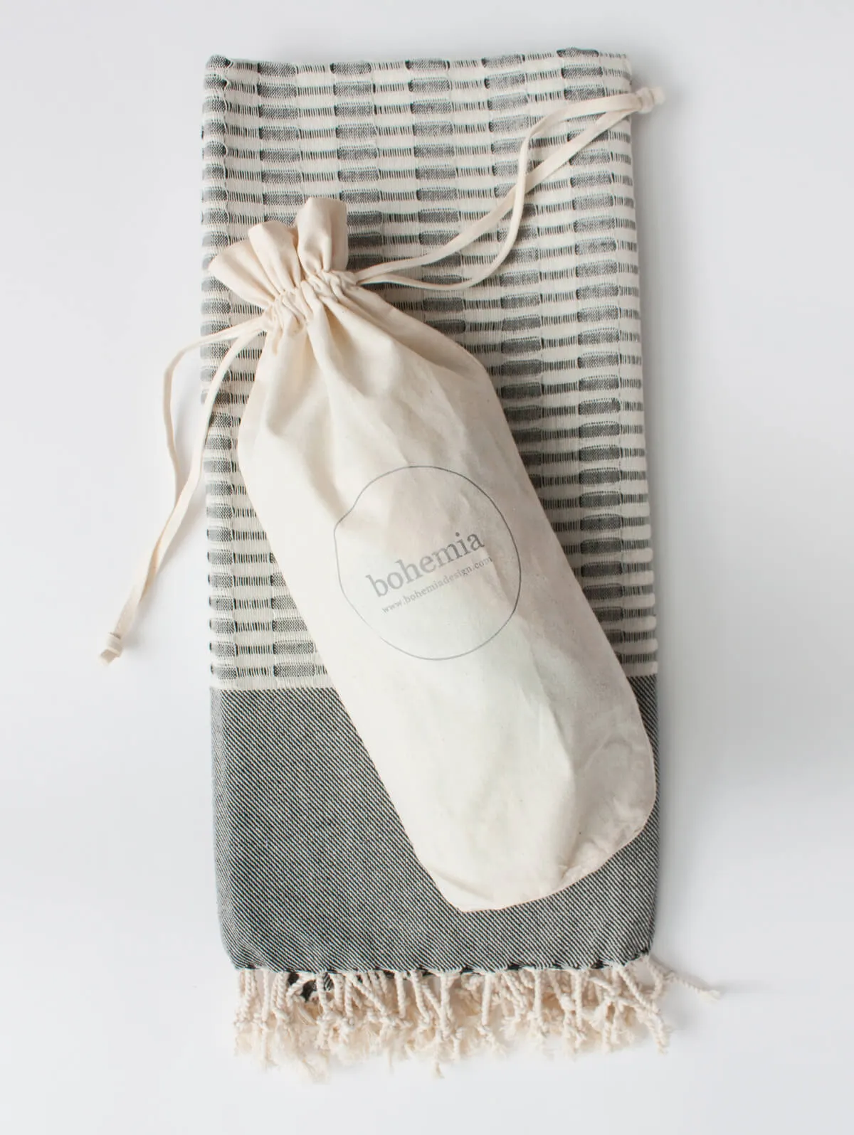 Miami Hammam Towel, Charcoal