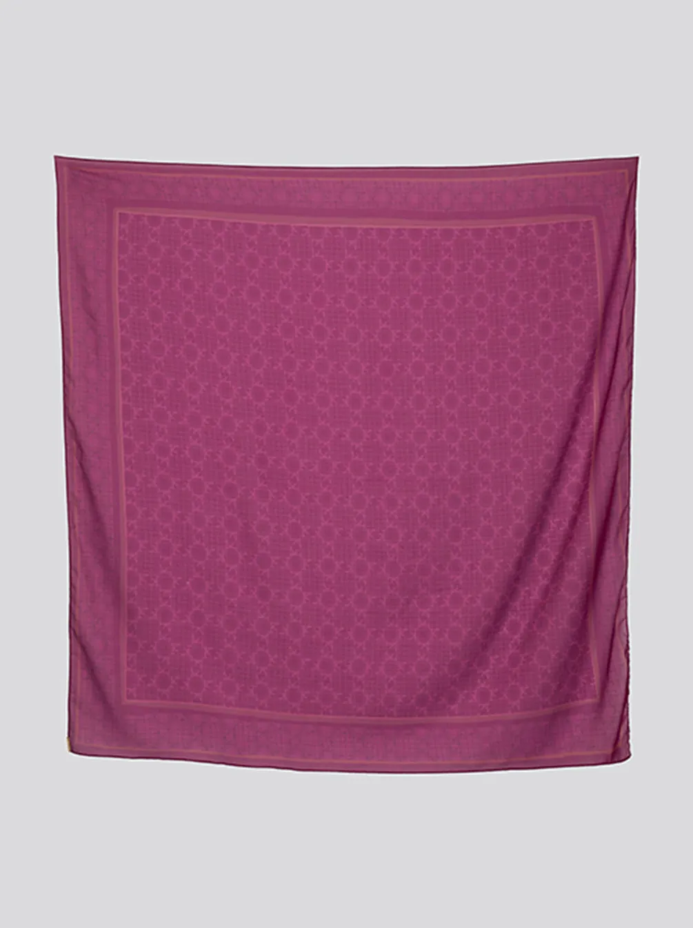 MONOGRAM SCARF V MAGENTA