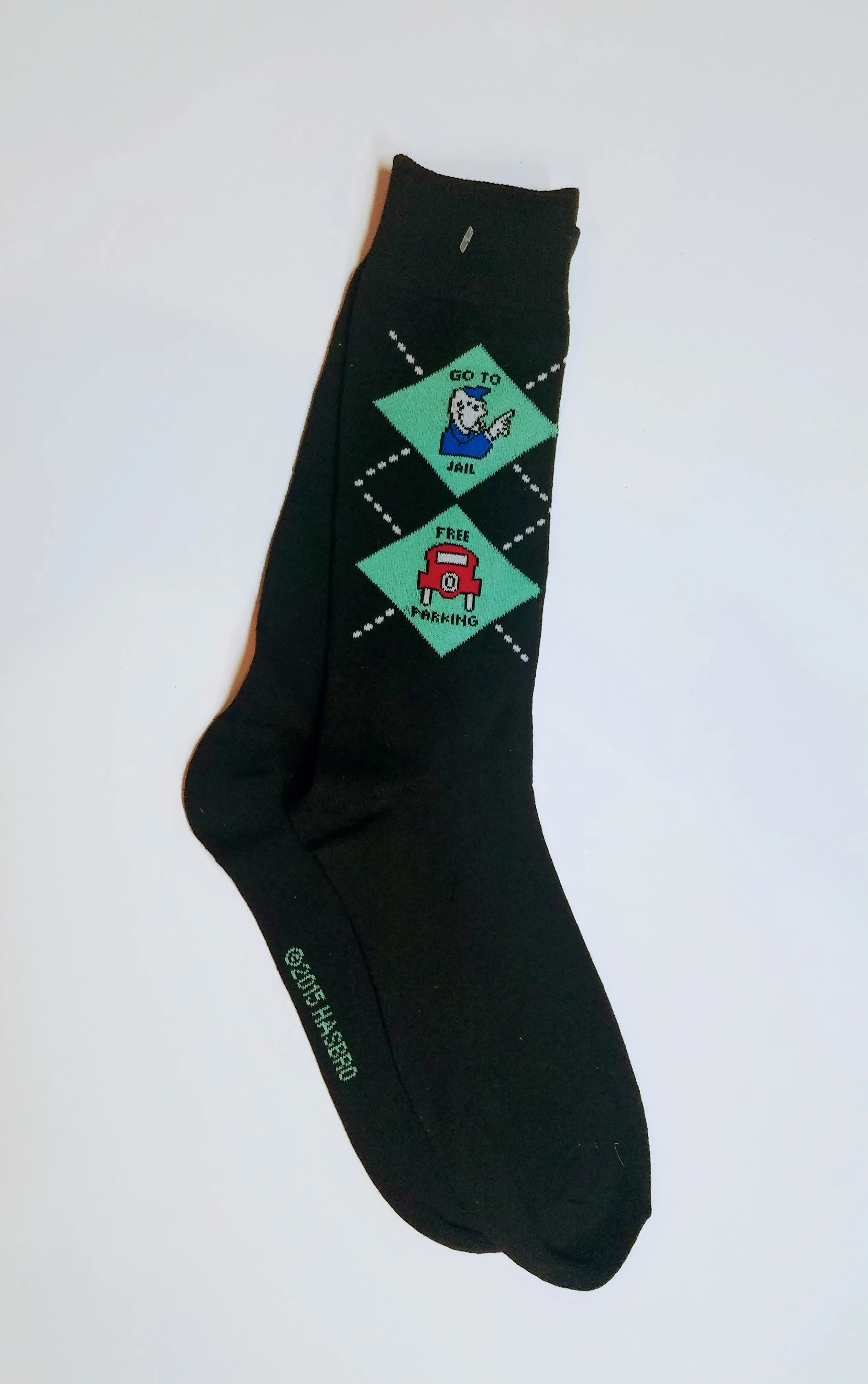 Monopoly Go to Jail Free Parking Crew Socks