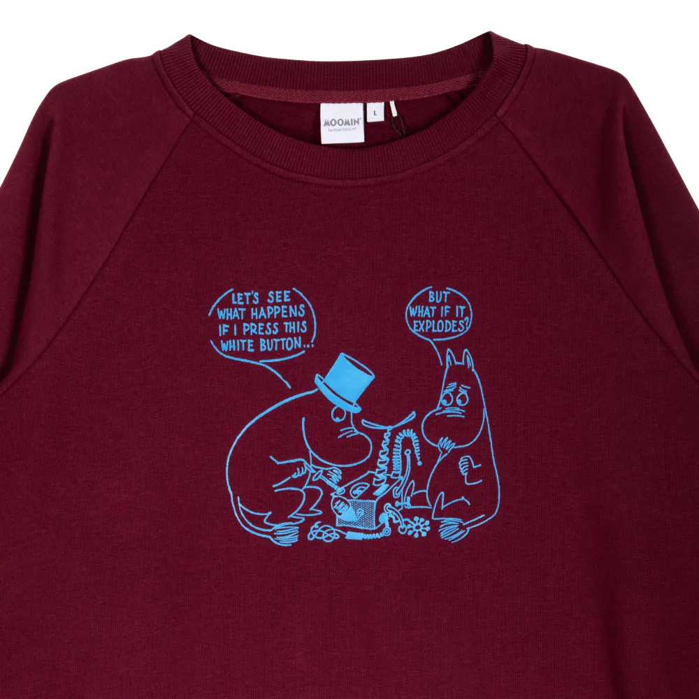 Moominpappa Button Shirt Burgundy - Martinex