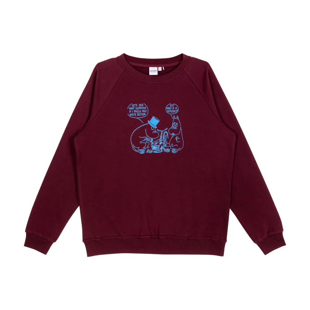 Moominpappa Button Shirt Burgundy - Martinex