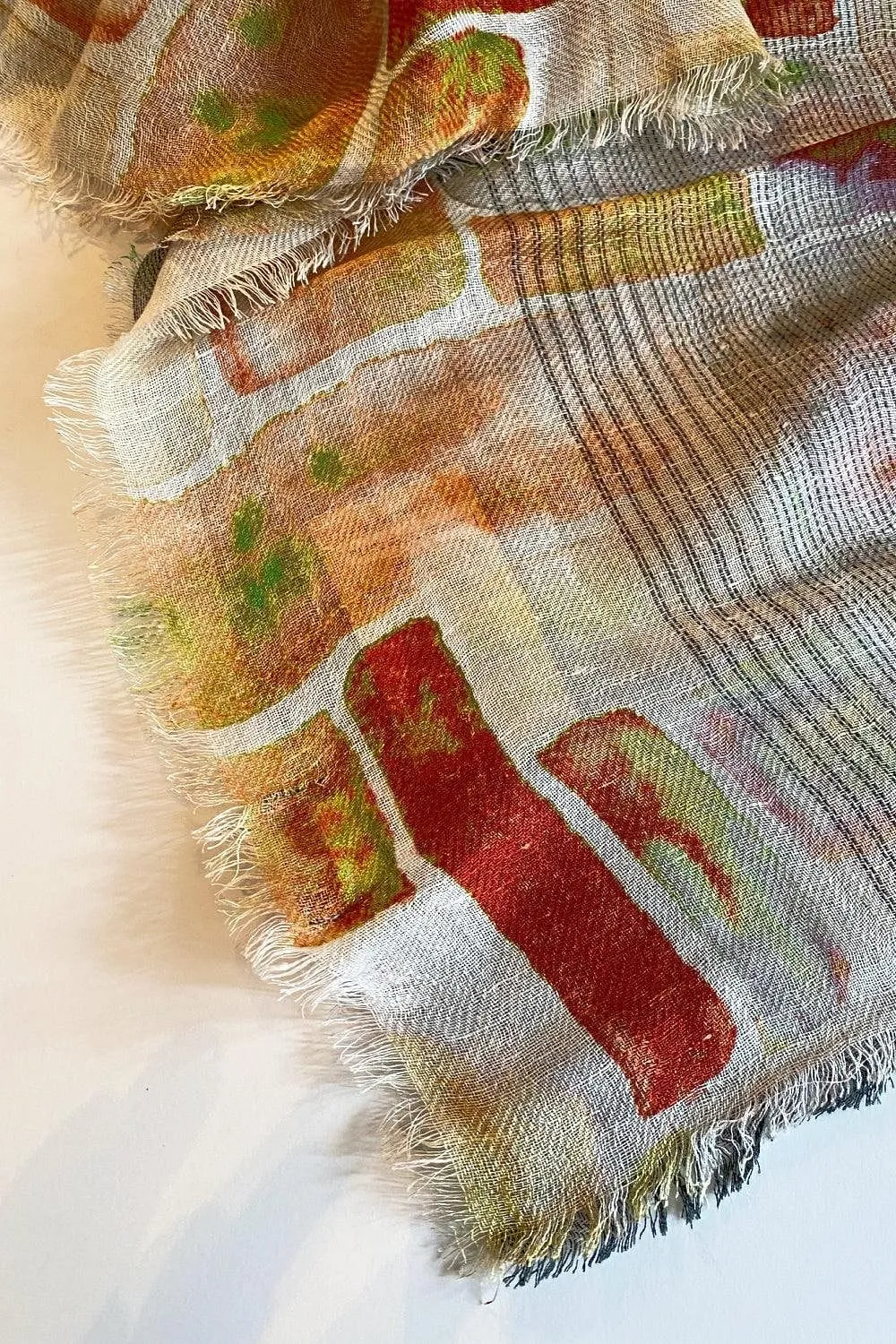 Mosaic Linen Blend Scarf