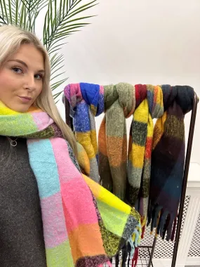 Multicoloured Blanket Scarves