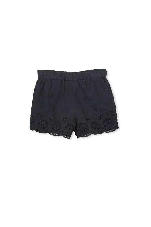 Navy Broderie Short (Milky Baby)