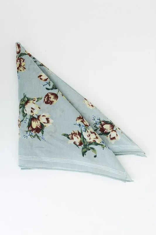 Orchid Bloom Bandana - Gray