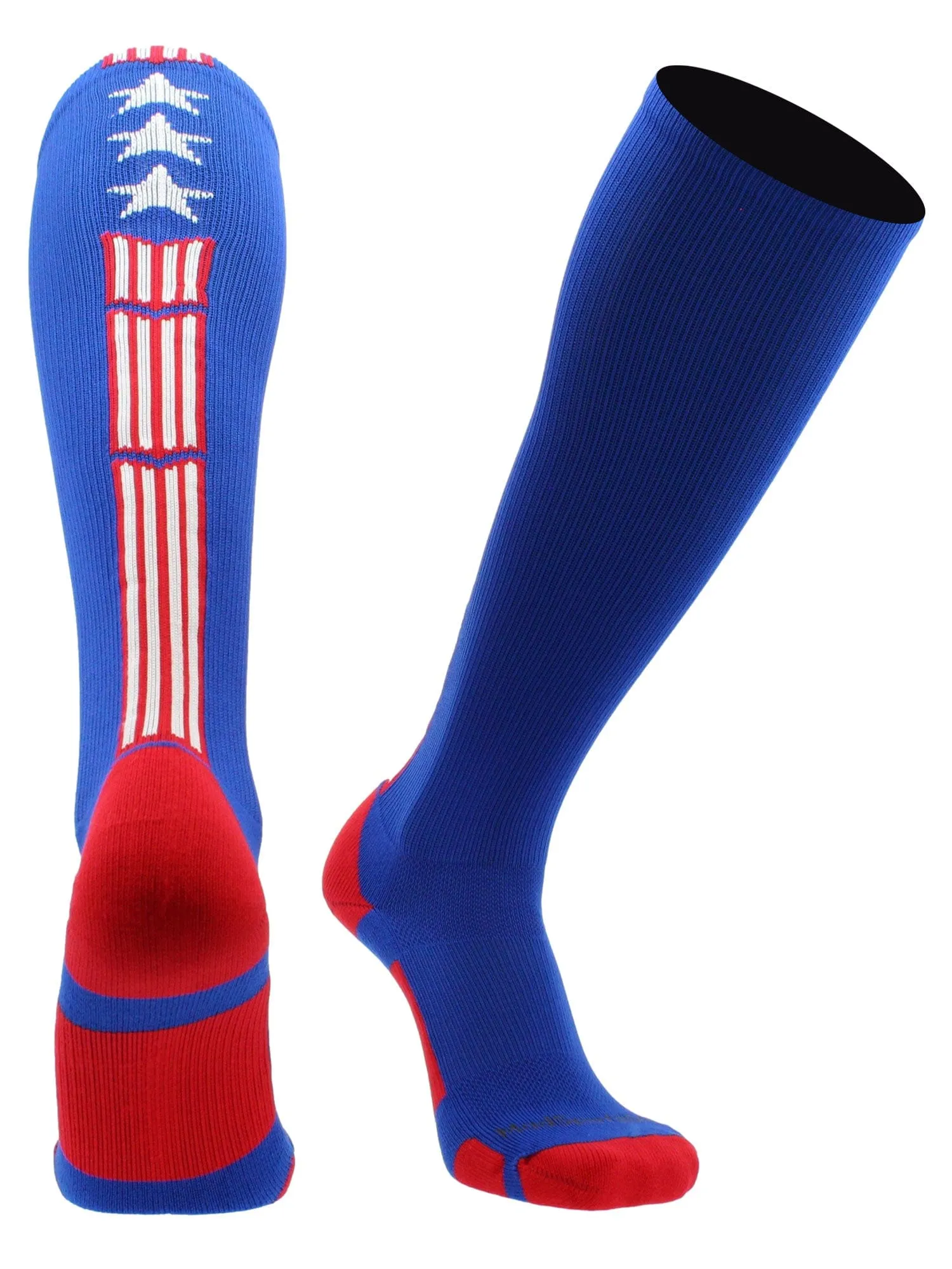 Patriot USA Flag Stars and Stripes Over the Calf Socks