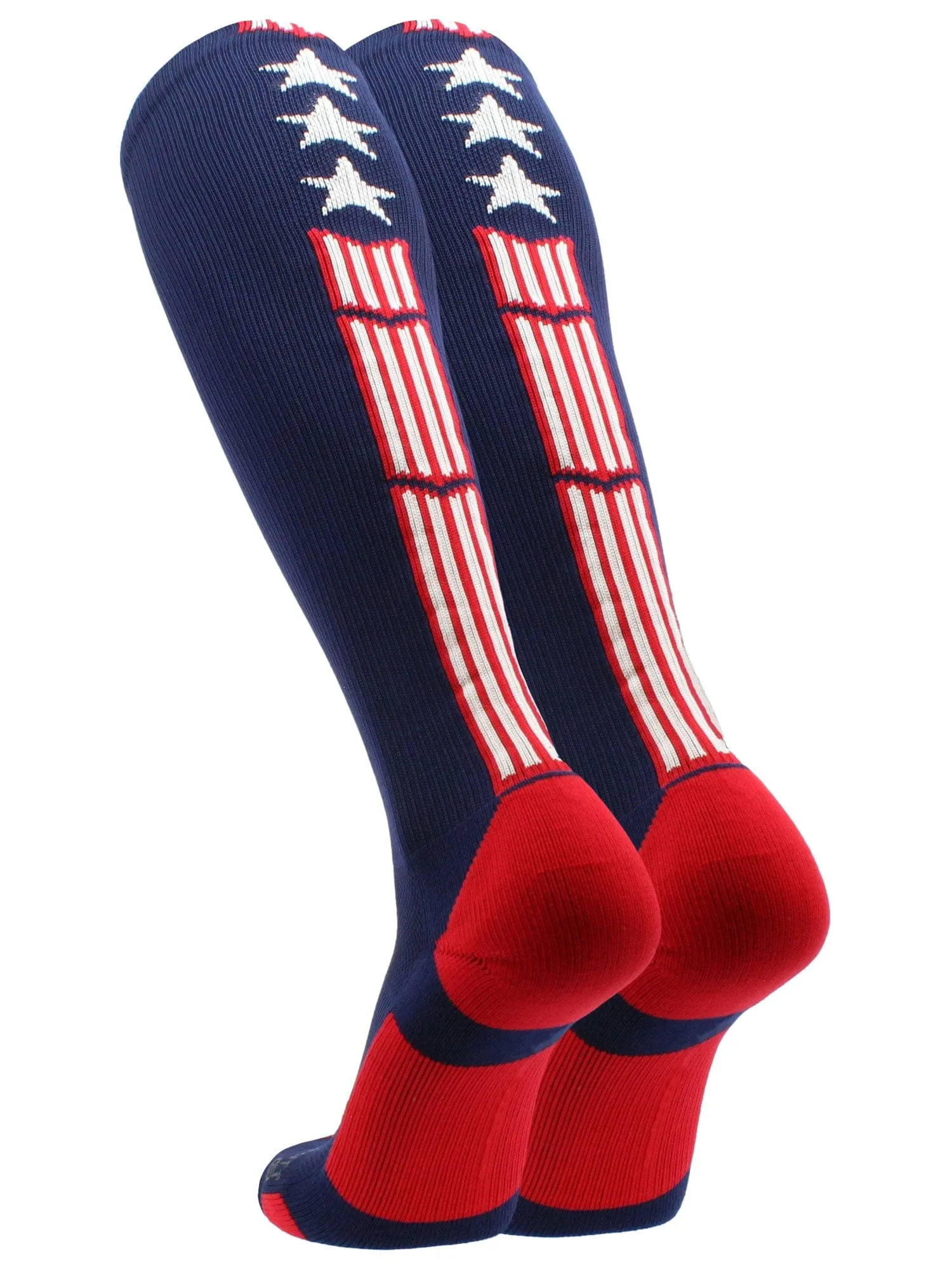 Patriot USA Flag Stars and Stripes Over the Calf Socks