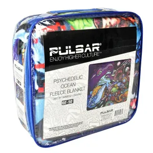 Pulsar Fleece Throw Blanket | 50 x 60 | Psychedelic Ocean