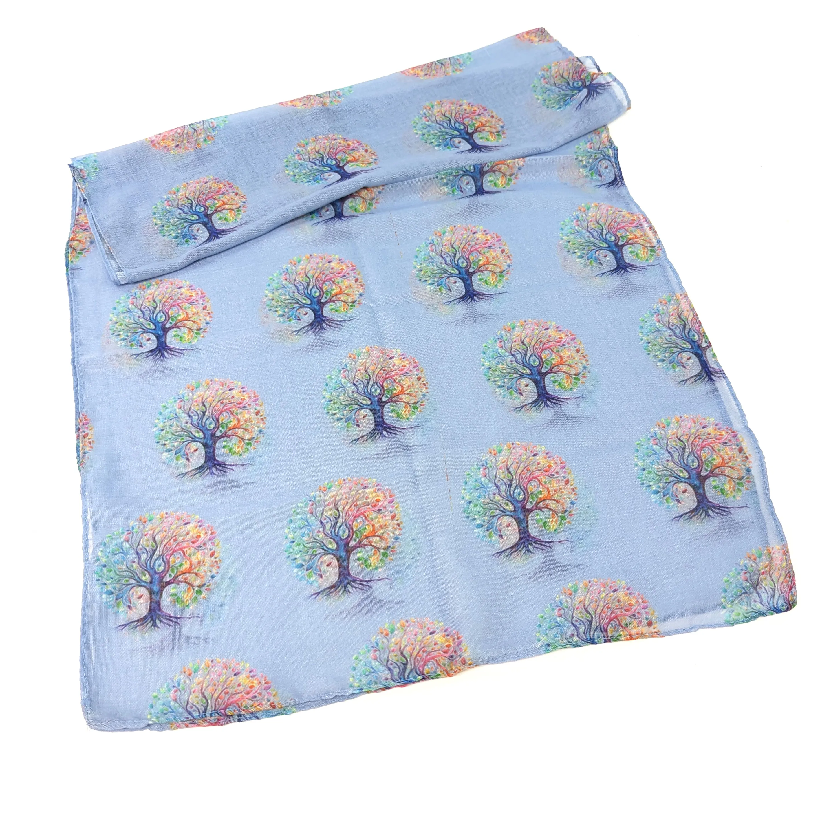 Rainbow Tree of Life Scarf - (50x180cm)