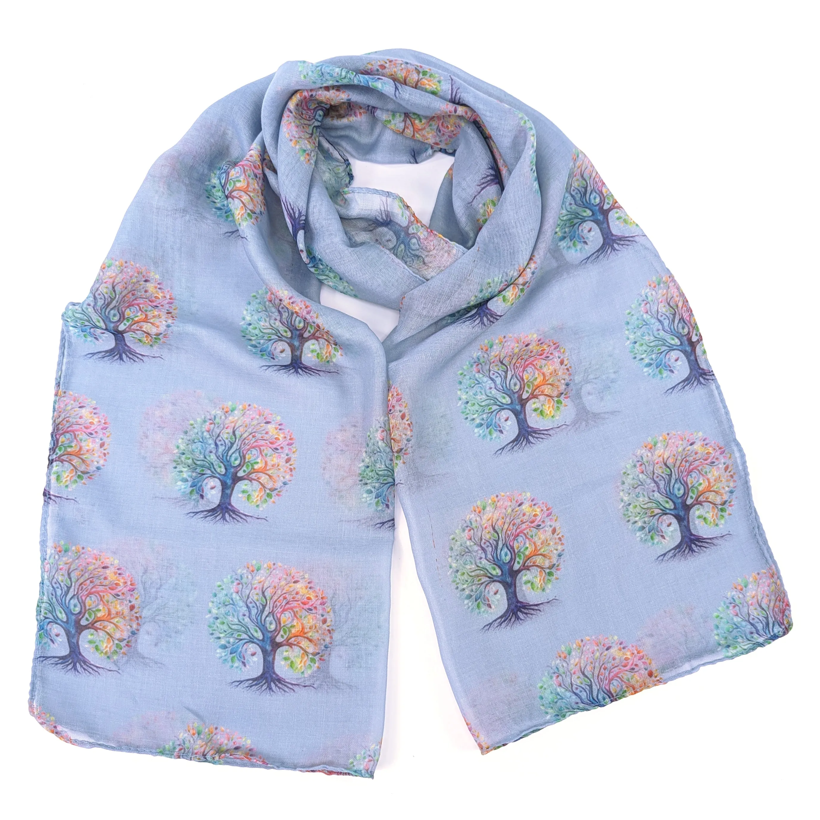 Rainbow Tree of Life Scarf - (50x180cm)