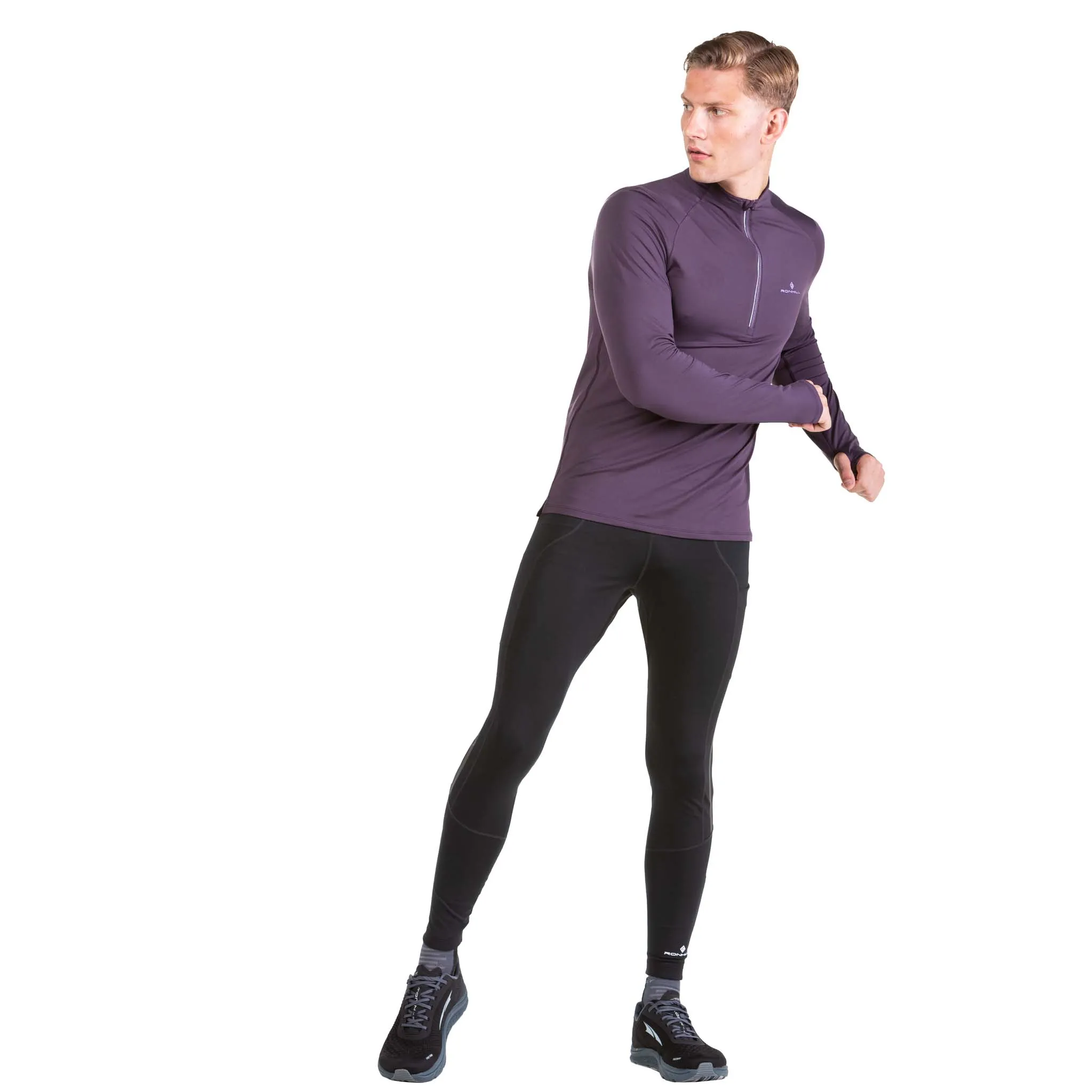 Ronhill | Men's Life Practice 1/2 Zip Tee - Nightshade