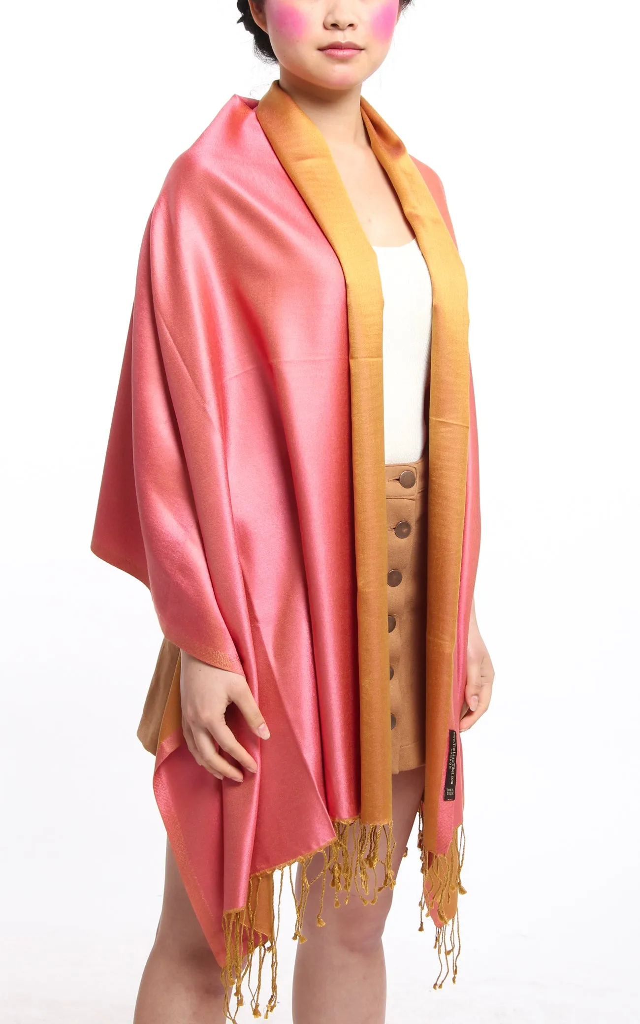 Ruth & Peach Silk Pashmina - LM256