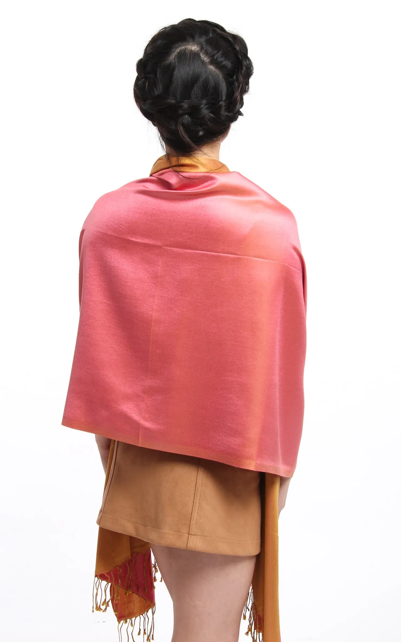 Ruth & Peach Silk Pashmina - LM256