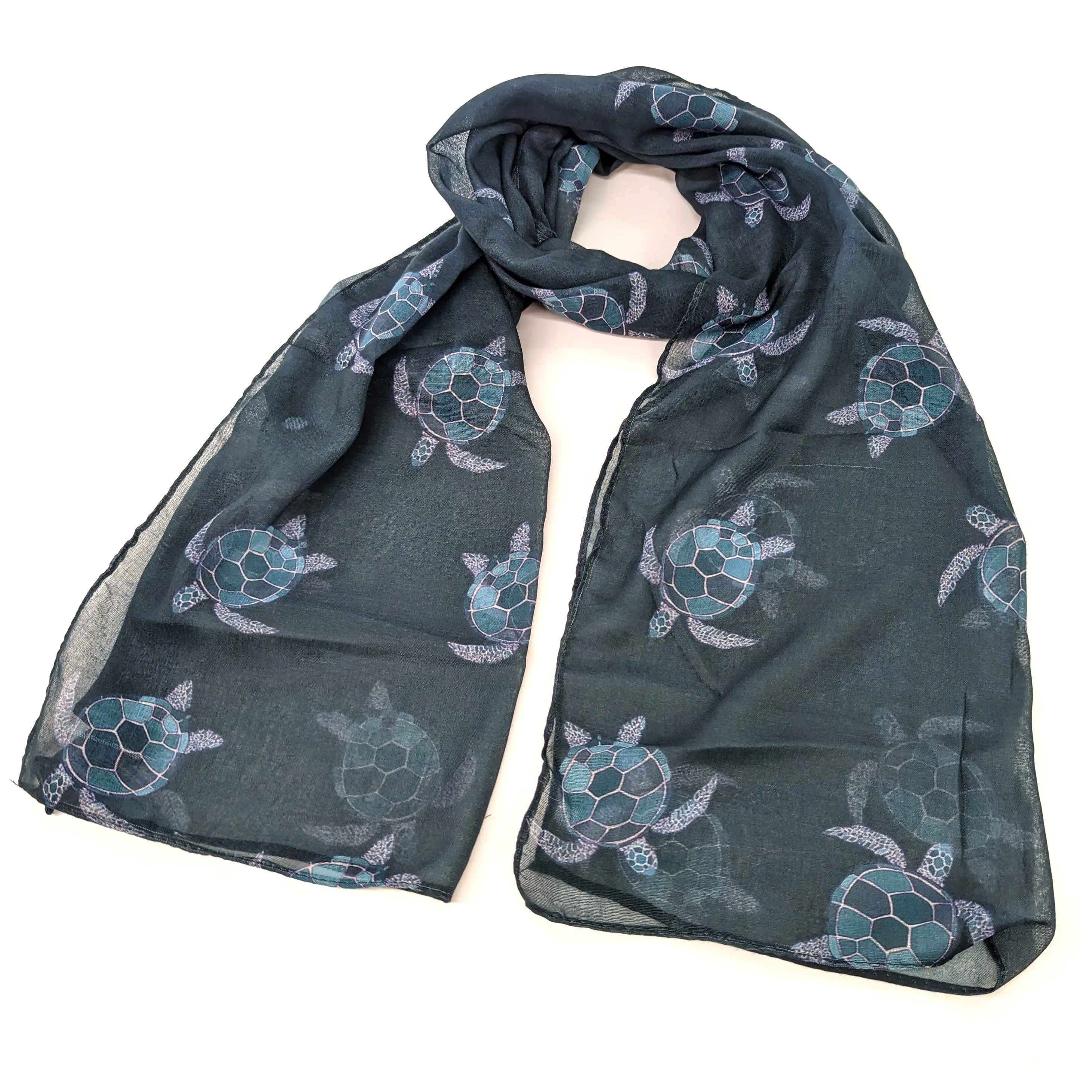 Talia the Turtle Scarf (50x180cm) - Sky Blue