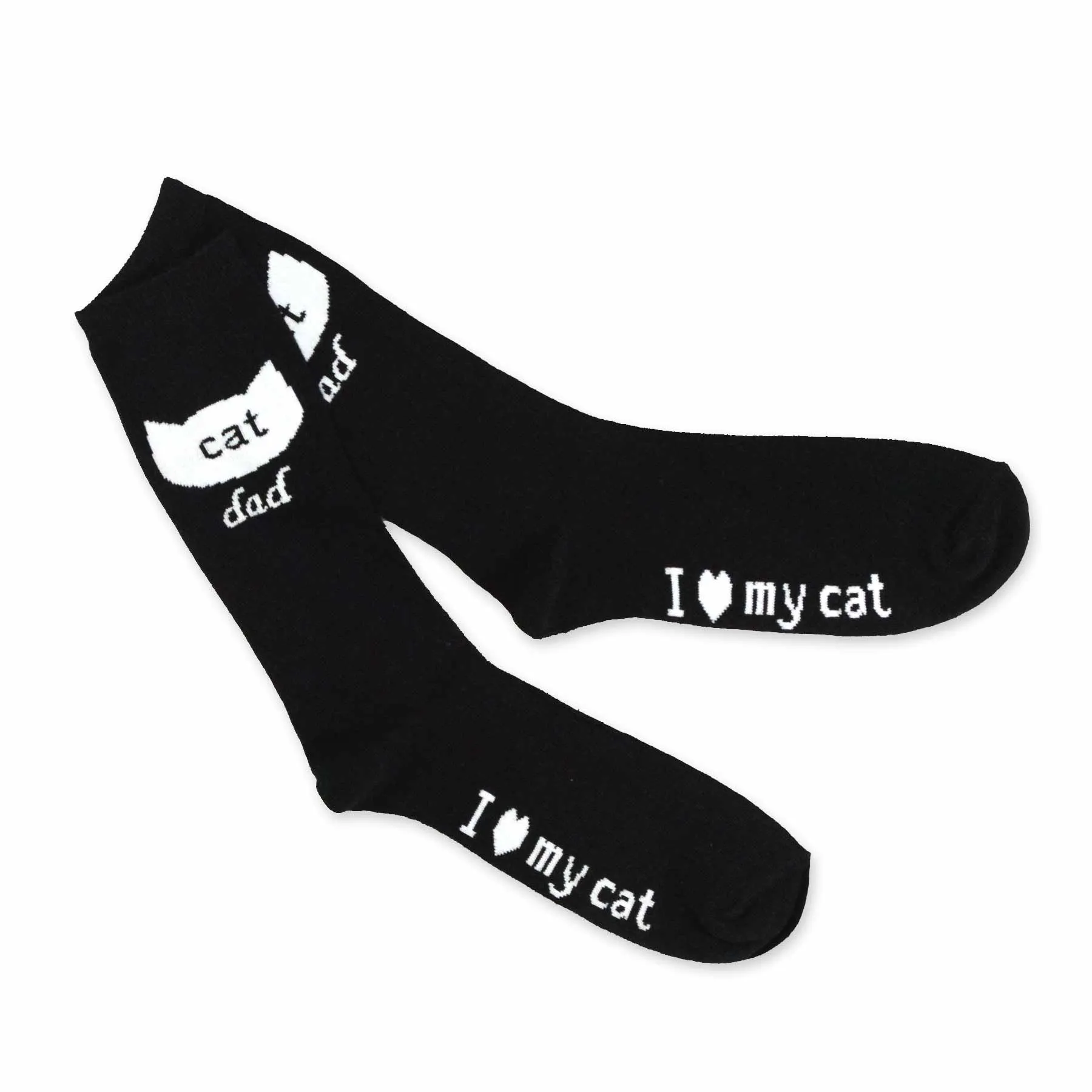 TeeHee Socks Men's Novelty Cotton Crew Cat Lover 3-Pack (50548)