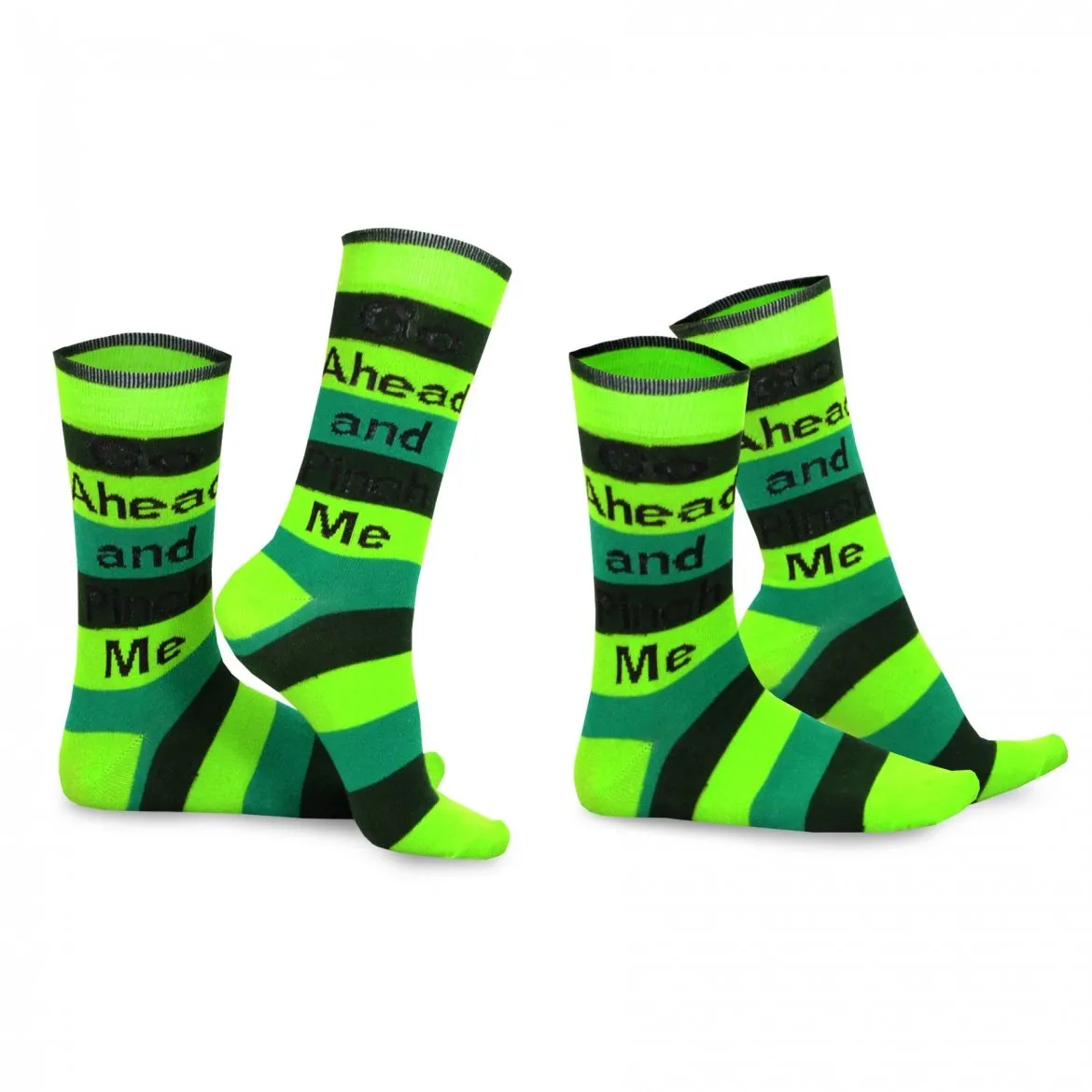 TeeHee Socks Men's St. Patrick's Day Cotton Crew Pinch Me 2-Pack (50586)