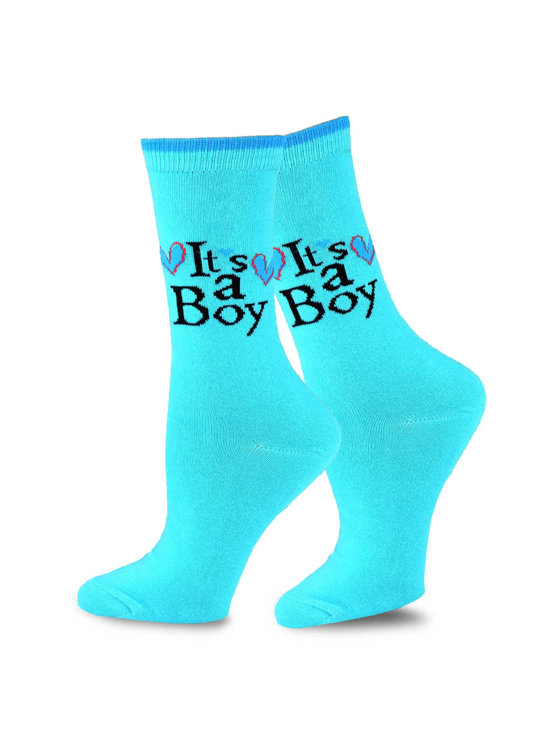 TeeHee Socks Women's Baby Shower Cotton Crew It's a Boy 4-Pack (10944)