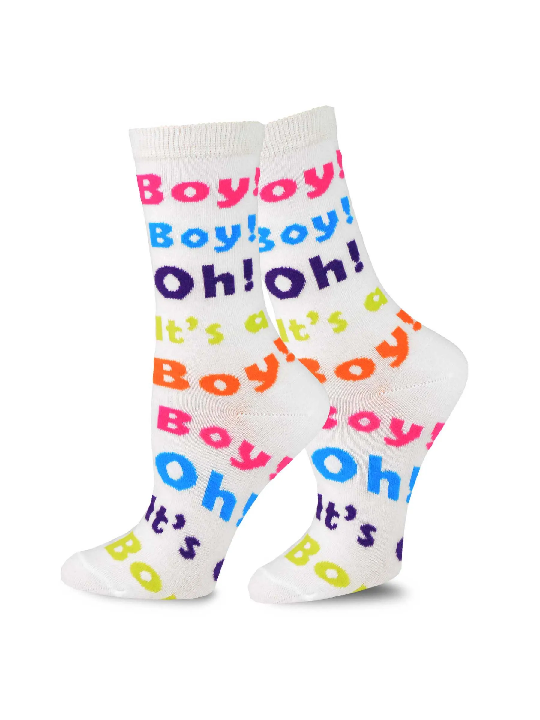 TeeHee Socks Women's Baby Shower Cotton Crew It's a Boy 4-Pack (10944)