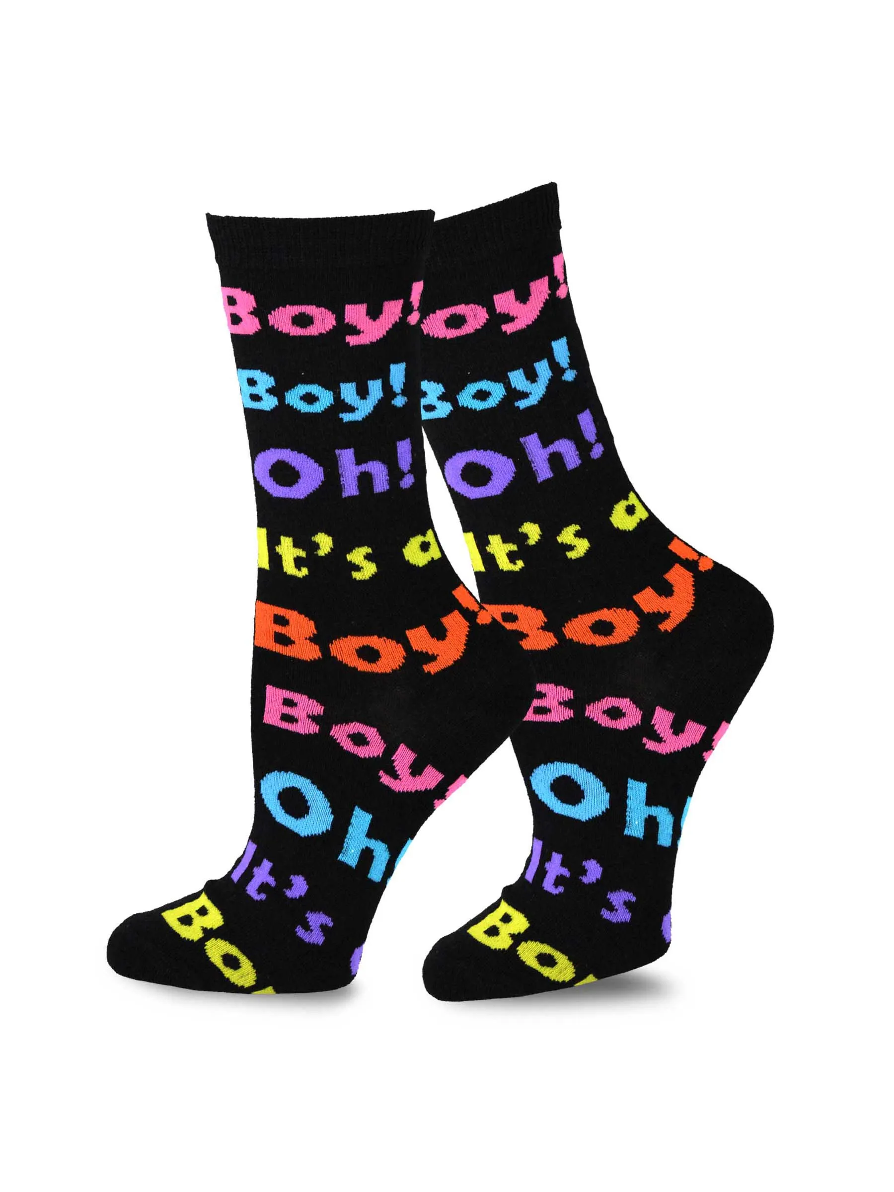 TeeHee Socks Women's Baby Shower Cotton Crew It's a Boy 4-Pack (10944)