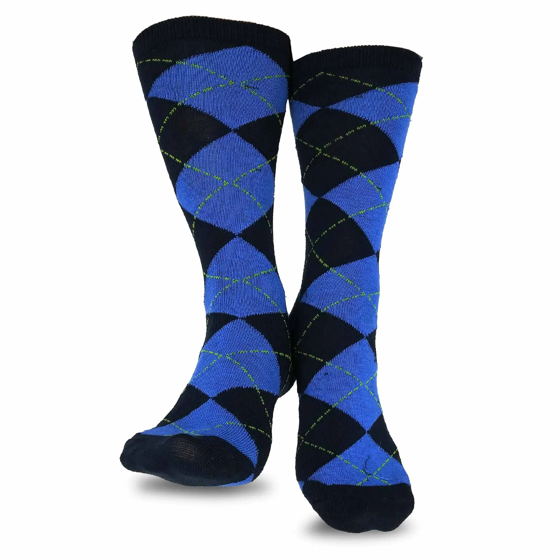 TeeHee Socks Women's Casual Polyester Crew Argyle 6-Pack (11189)