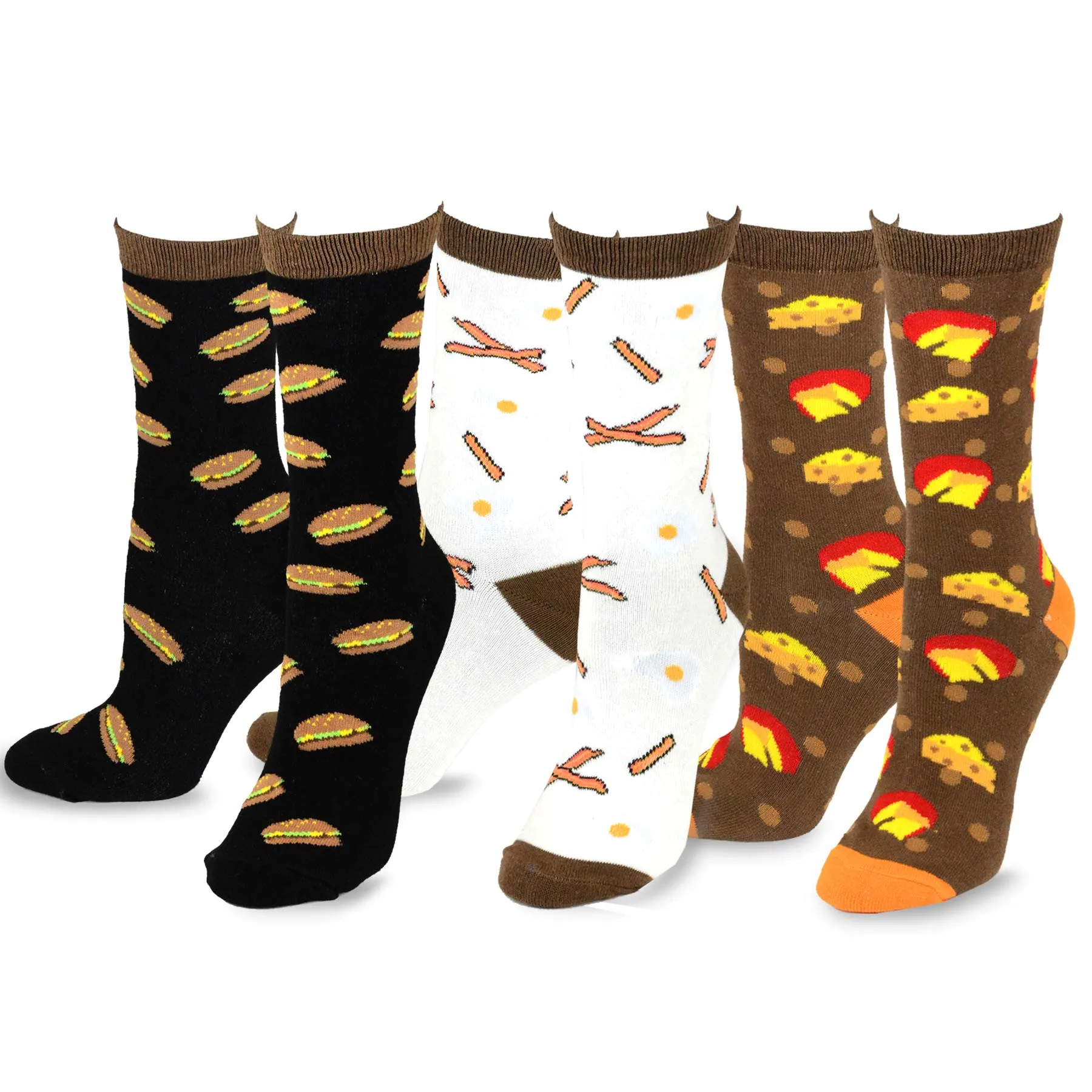 TeeHee Socks Women's Novelty Cotton Crew Assorted 3-Pack (11430)