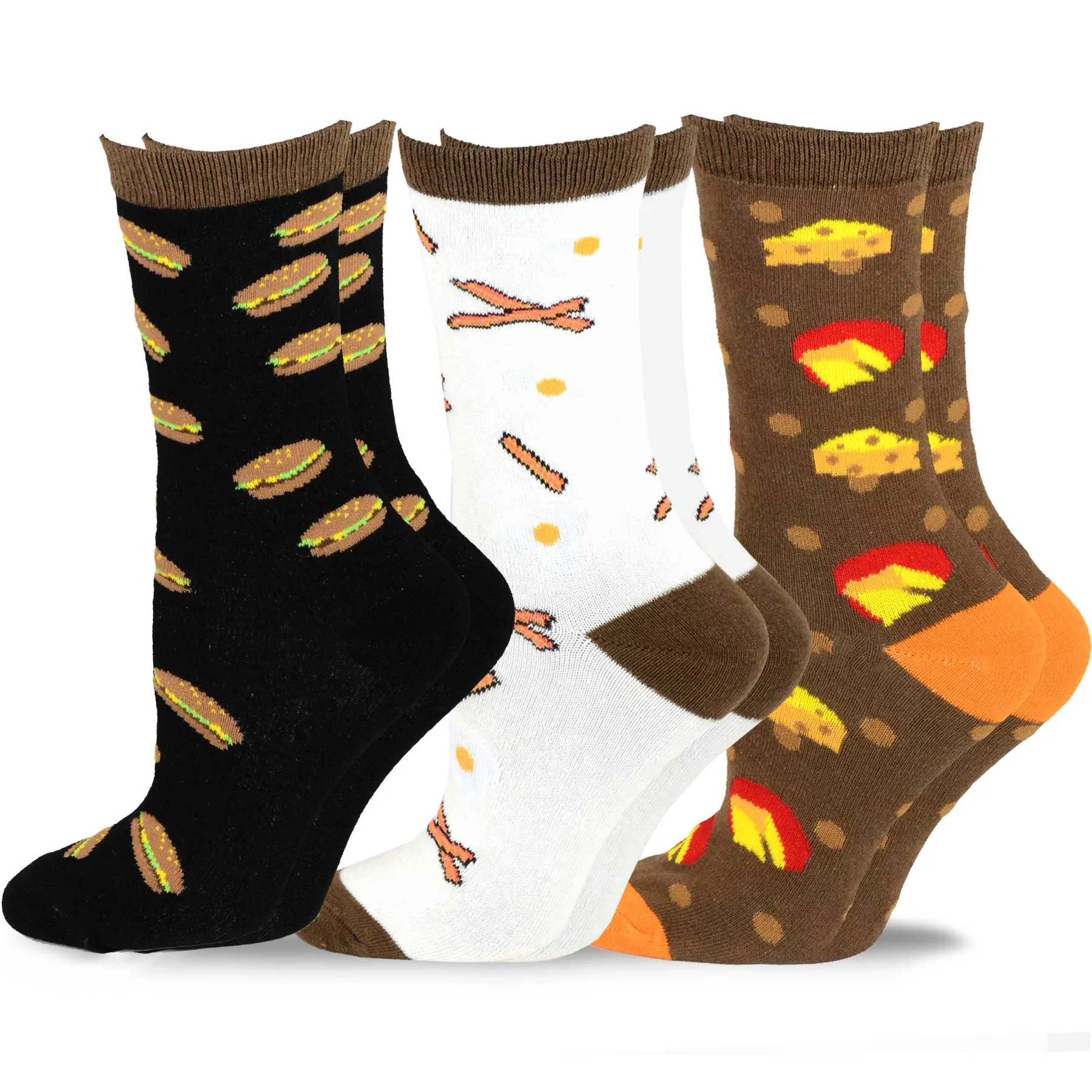 TeeHee Socks Women's Novelty Cotton Crew Assorted 3-Pack (11430)