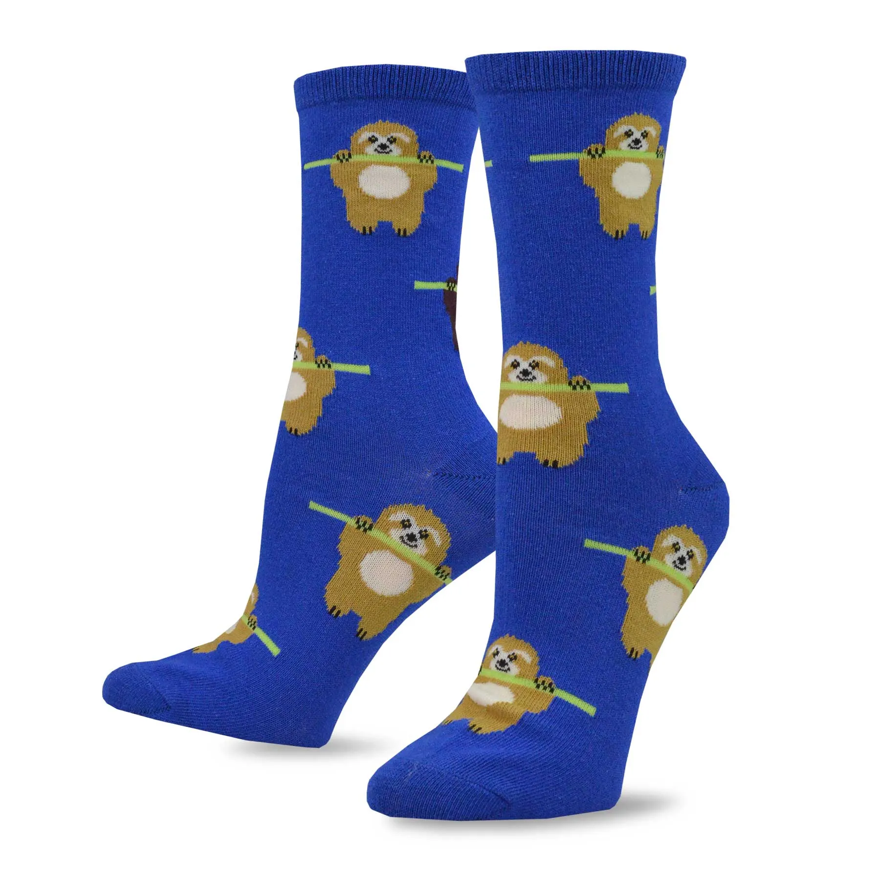 TeeHee Socks Women's Novelty Cotton Crew Sloth 5-Pack (12174)