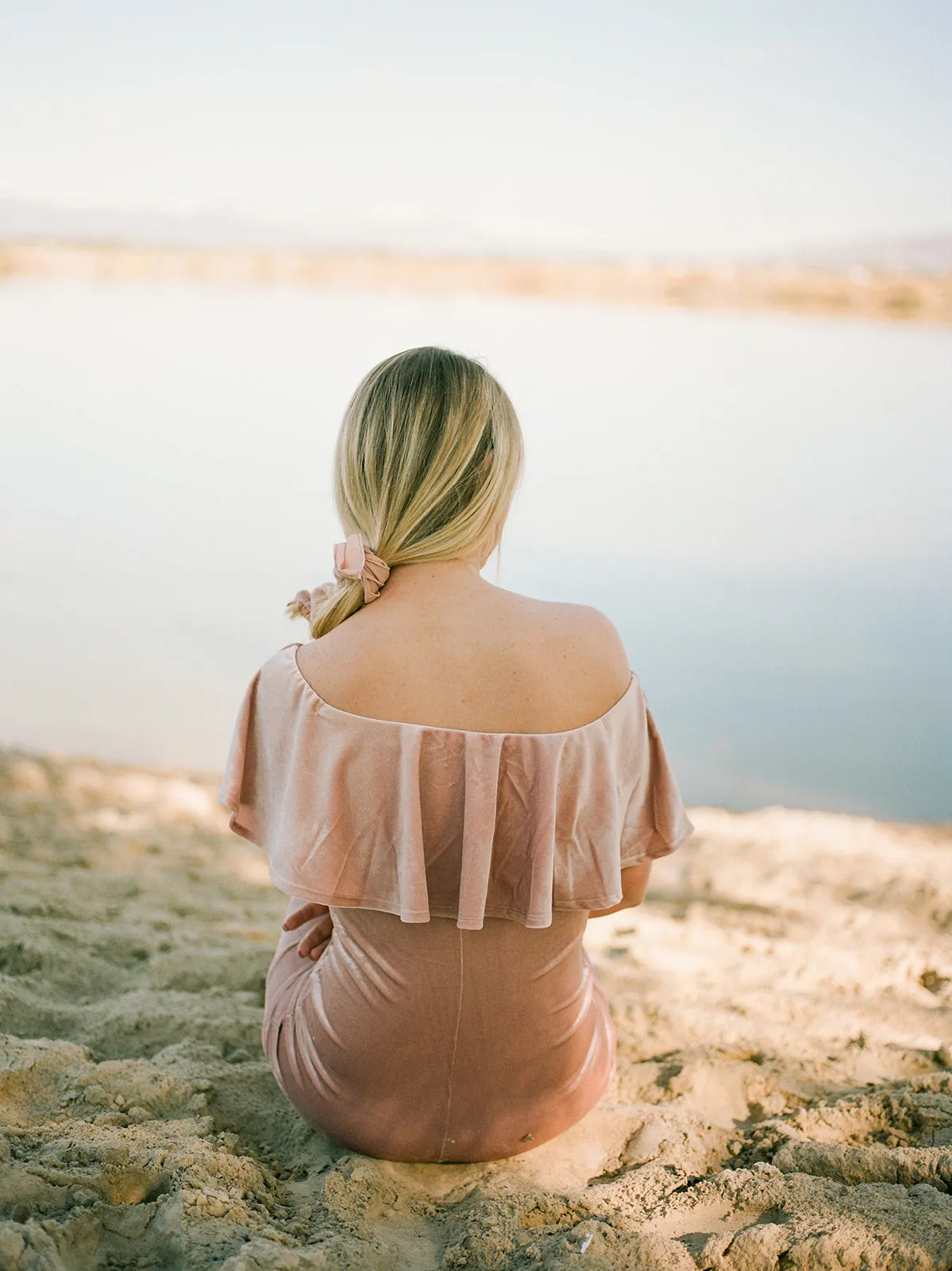 'The Hankie' Washable Silk Scarf in Peach