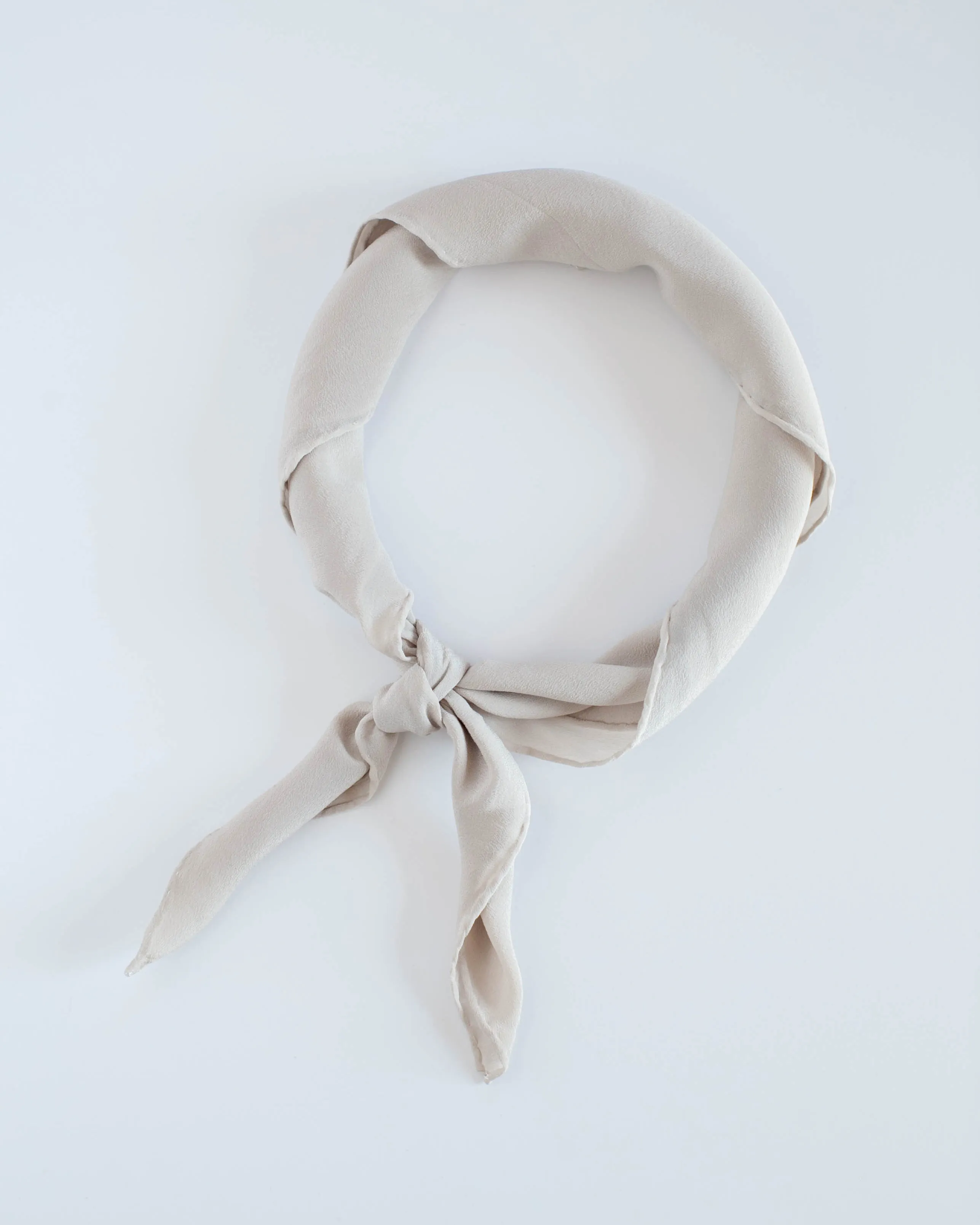 'The Scout' Washable Silk Scarf in Bone