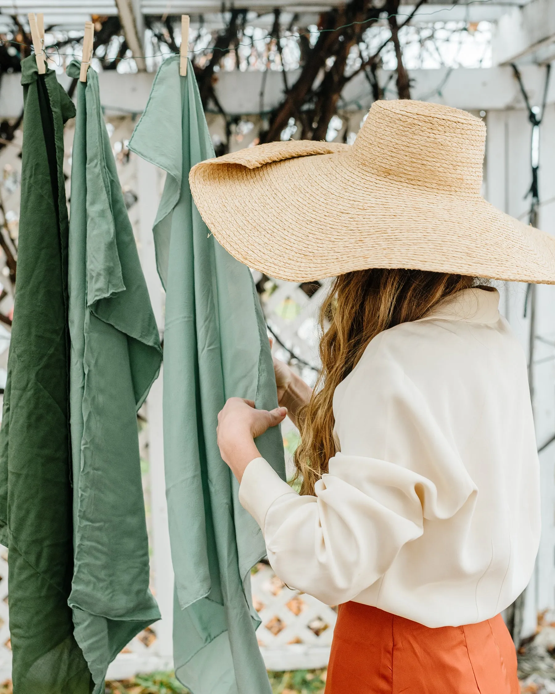 'The Scout' Washable Silk Scarf in Sage