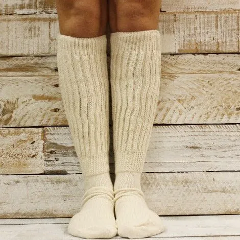 ULTIMATE  cotton slouch socks women - natural