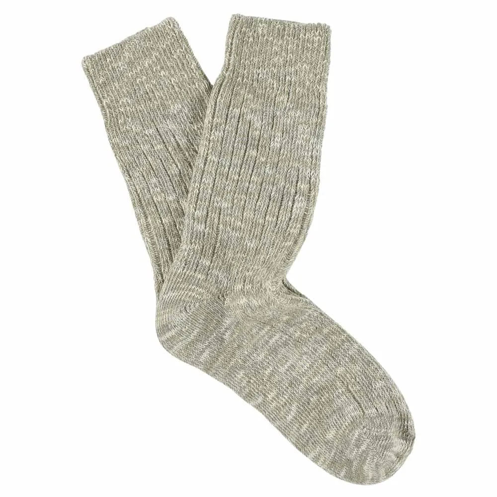 Women Melange Socks Light Grey