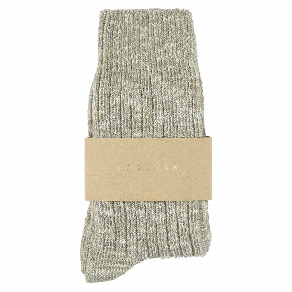 Women Melange Socks Light Grey