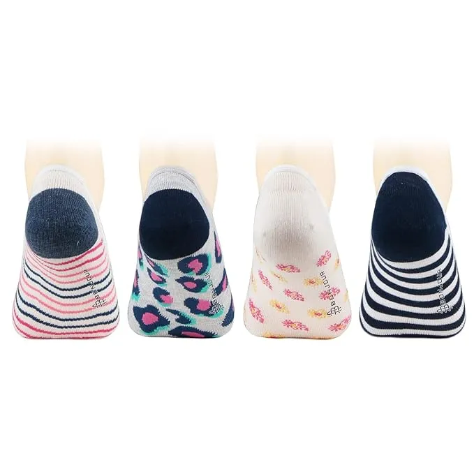 Women's  Cotton Fashion Loafer  Socks with cute prints  - Pack Of 4