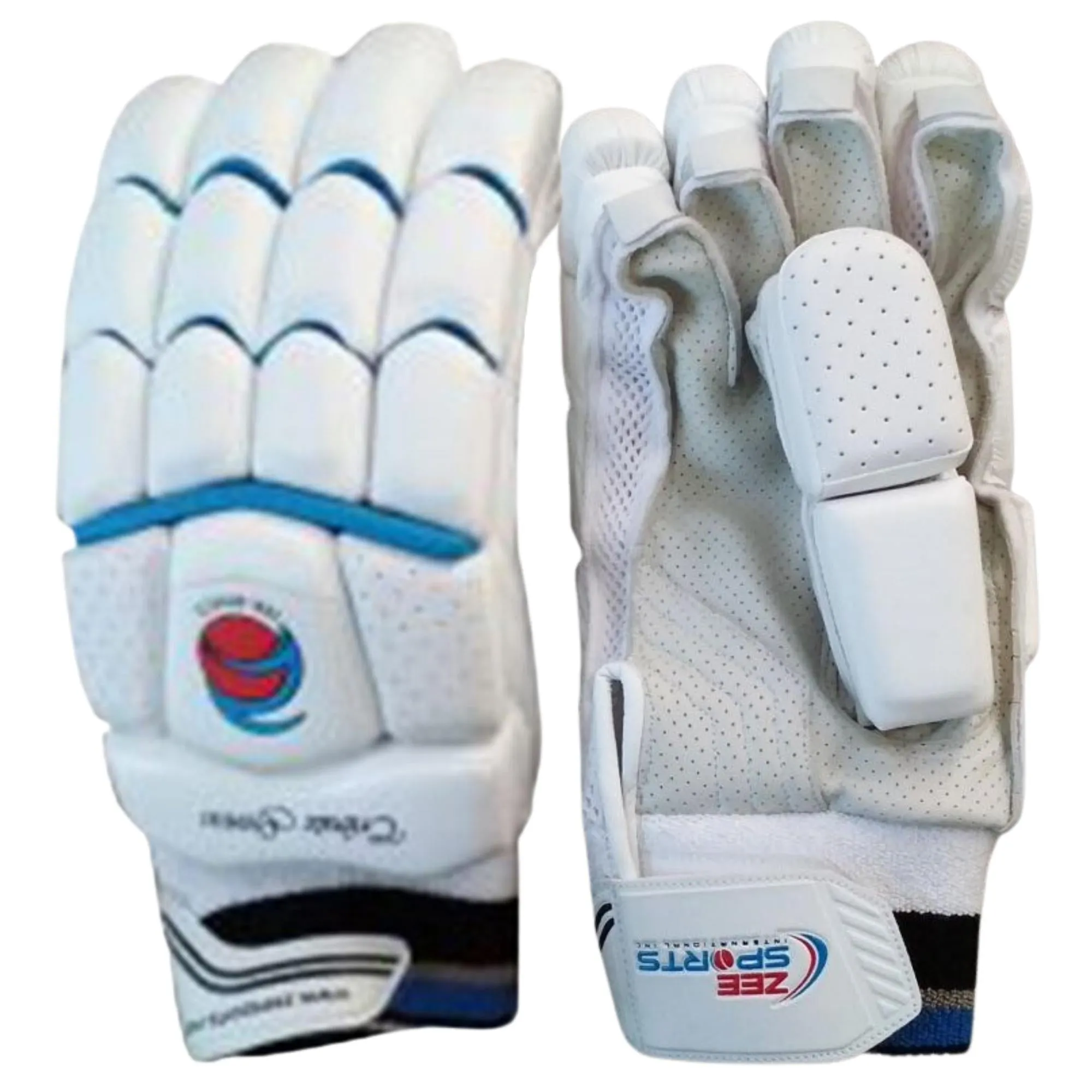 Zee Sports Batting Gloves Tribute Genius Test Blue